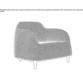 Fabric armchair with armrests Udomlya