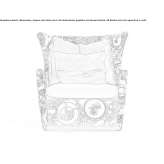 Upholstered armchair with armrests Oantu