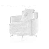 Fabric armchair with armrests Ayeneux