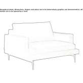 Fabric armchair with removable cover and armrests Frutigen