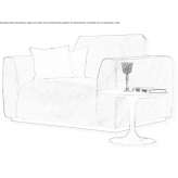 Fabric armchair with armrests Lambert