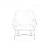 Leather upholstered armchair with armrests Intragna