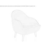 Fabric upholstered armchair with armrests Silute