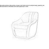 Fabric armchair with armrests Dziwnow