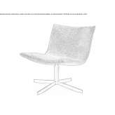 Swivel armchair with 4-star base Royston
