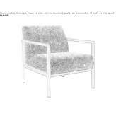 Fabric armchair with armrests Edworth