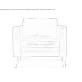 Leather armchair with armrests Blyton