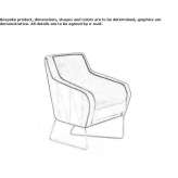 Fabric armchair based on a sled with armrests Tasca