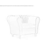 Leather armchair with armrests Bielawa