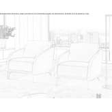 Fabric upholstered armchair with armrests Adala