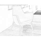 Fabric upholstered armchair with armrests Roscigno