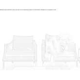 Upholstered armchair with armrests Frannach