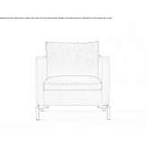 Fabric upholstered armchair with armrests Devitsa