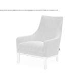 Fabric armchair with armrests Elst