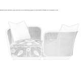 Corner fabric armchair with armrests Eyragues