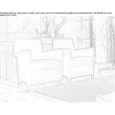Fabric armchair with removable cover Malyn