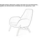 Fabric armchair with armrests Deeside