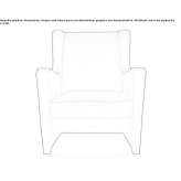 Fabric armchair with armrests Siek