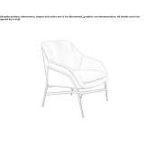 Fabric armchair with armrests Celico