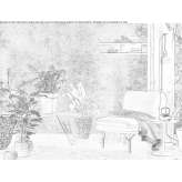 Armchair upholstered with fabric Benna