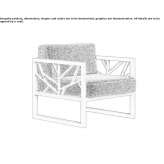 Armchair upholstered with fabric on a sled base with armrests Narwee