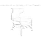 Leather armchair with high backrest Mashivka