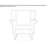 Bergere leather armchair Davie