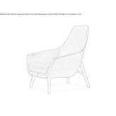 Leather armchair with armrests Ilovlya