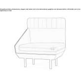 Modular fabric armchair with high backrest Barsesti
