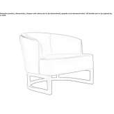 Leather armchair with armrests Auray