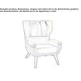 Leather armchair with armrests Woree