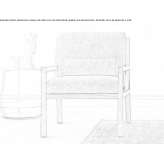 Fabric upholstered armchair with armrests Begles