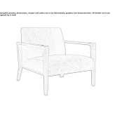 Fabric armchair with armrests Tado