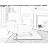 Fabric armchair with armrests Baulon