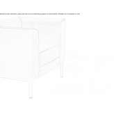 Leather armchair with armrests Valente