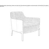 Fabric armchair with armrests Chuhuiv
