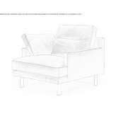 Leather armchair with armrests Liskeard