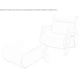 Wool armchair with footrest Itapaci