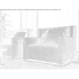 Armchair in quilted fabric with armrests Pernumia