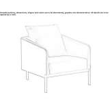 Fabric armchair with armrests Paniza