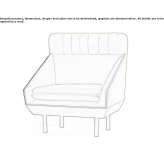 Fabric armchair with armrests Barsesti