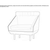 Fabric armchair with high backrest Barsesti