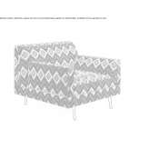 Fabric upholstered armchair with armrests Lobon
