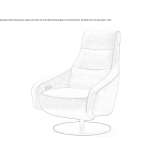 Swivel leather armchair Domzale