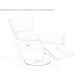 Swivel fabric armchair with armrests Turjaci