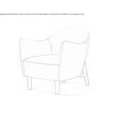 Fabric armchair with armrests Odeur