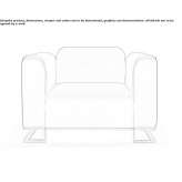 Velvet armchair with armrests Momence