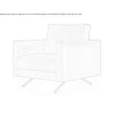 Velvet armchair with armrests Momence