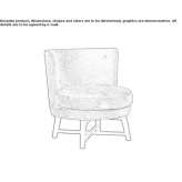 Fabric armchair Ceranova