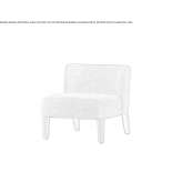 Fabric armchair Mulungu